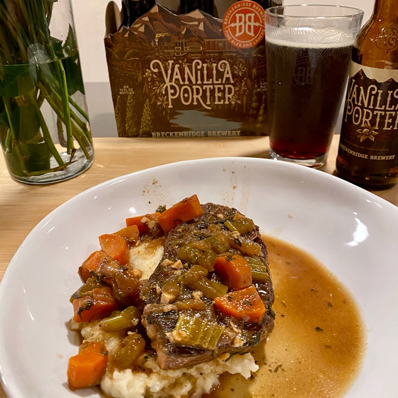 Vanilla Porter Braised Beef for Vanillatine’s Day