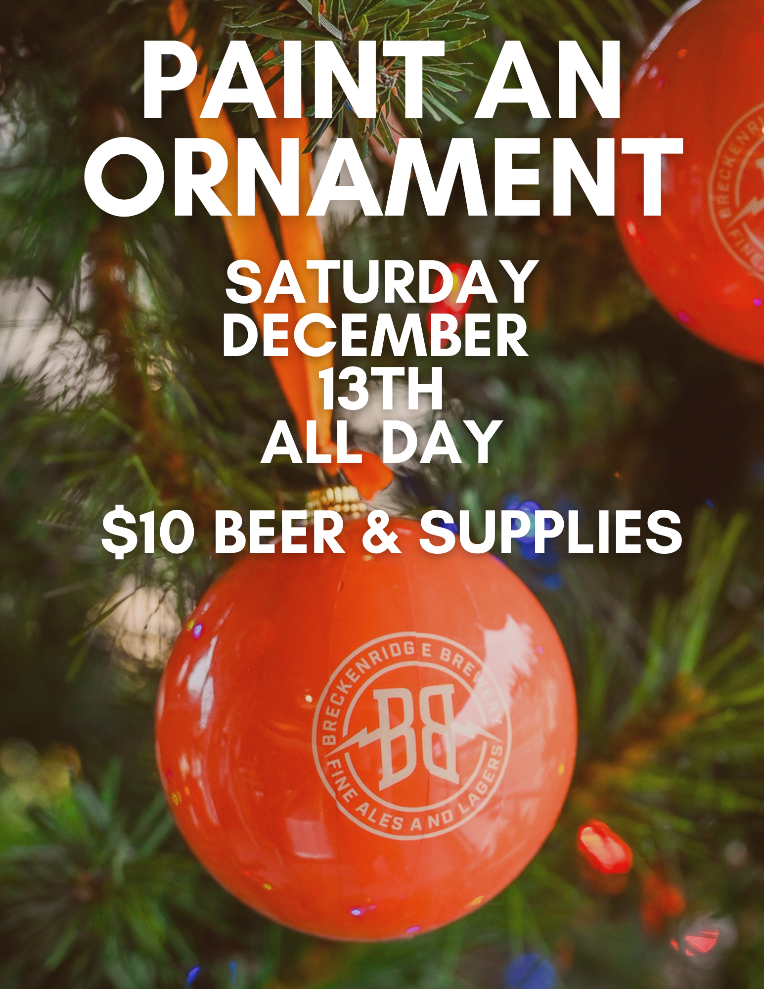 Paint an ORNAMENT at Breck Brew FOCO